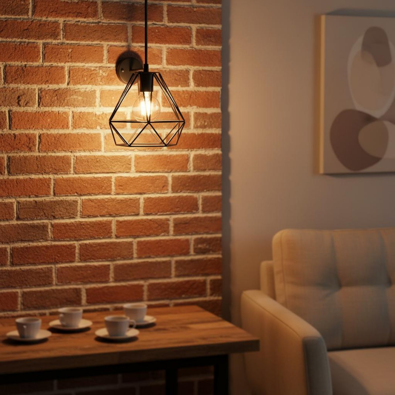 Geometric Lamp Shade - 마름모 모양 램프 쉐이드 미니멀리스트 금속
