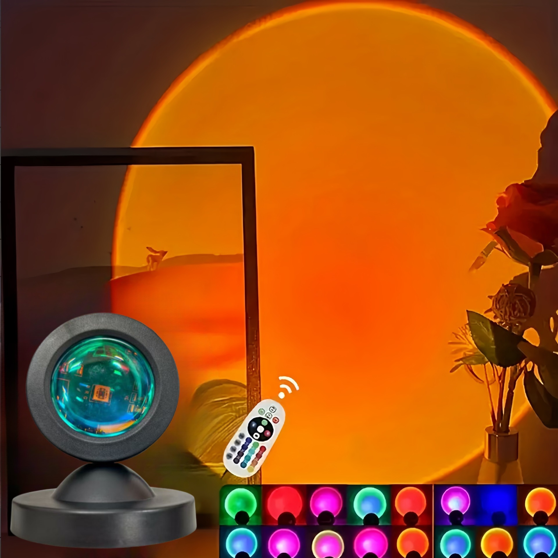 Sunset Lamp Projection - 1개 생생한 일몰 프로젝션 조명 -