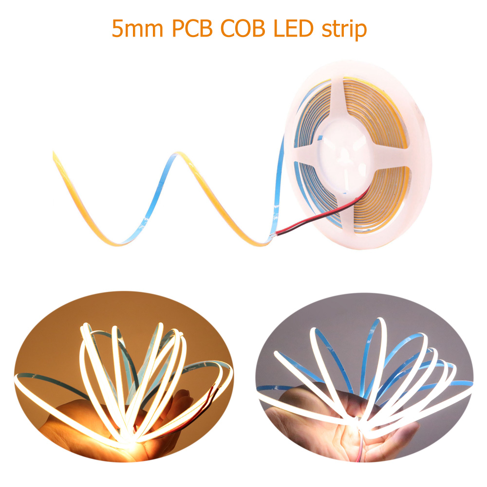 Lighting Decor And More - 5mm COB LED 스트립 384LED/m 초박형