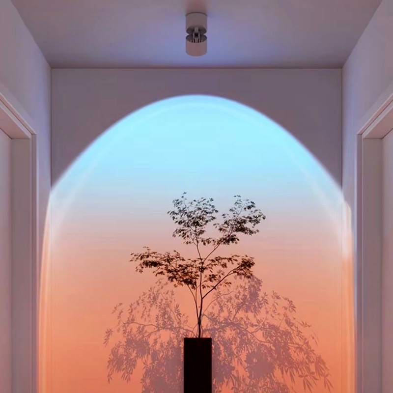 Sunset Lamp Projection - 현대적인 LED 선셋 램프, 각도 조절