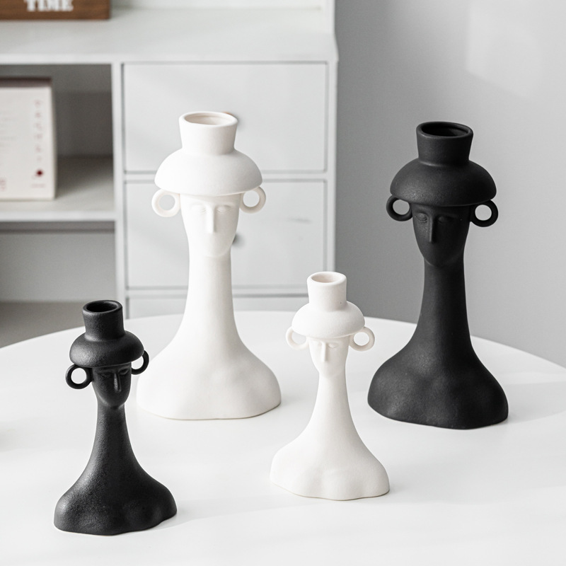 Home Decor Lighting Wholesale - 라이트 럭셔리 인체 모양 세라믹 꽃병,