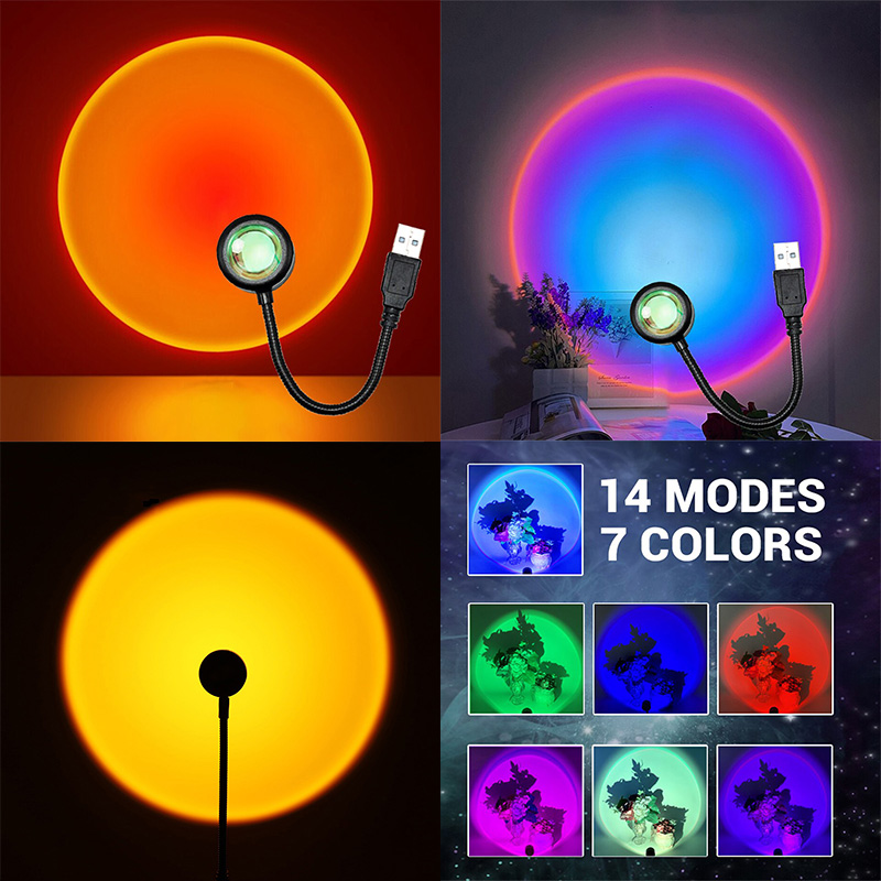 Sunset Lamp Projection - ZK40 LED 일몰 램프 야간 조명