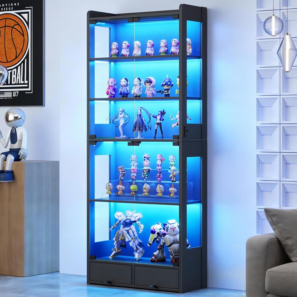 Lighting & Home Decor Studio - 69인치 높이의 검정색 LED 조명이 있는