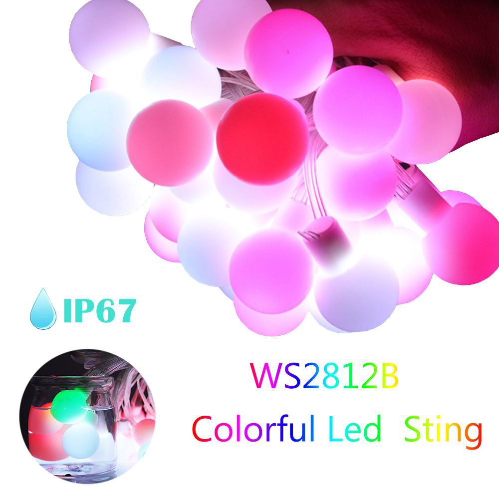 WS2812b LED 라운드 볼 문자열 조명 휴일 야외 - Lighting Decor And More 리뷰 및 가격