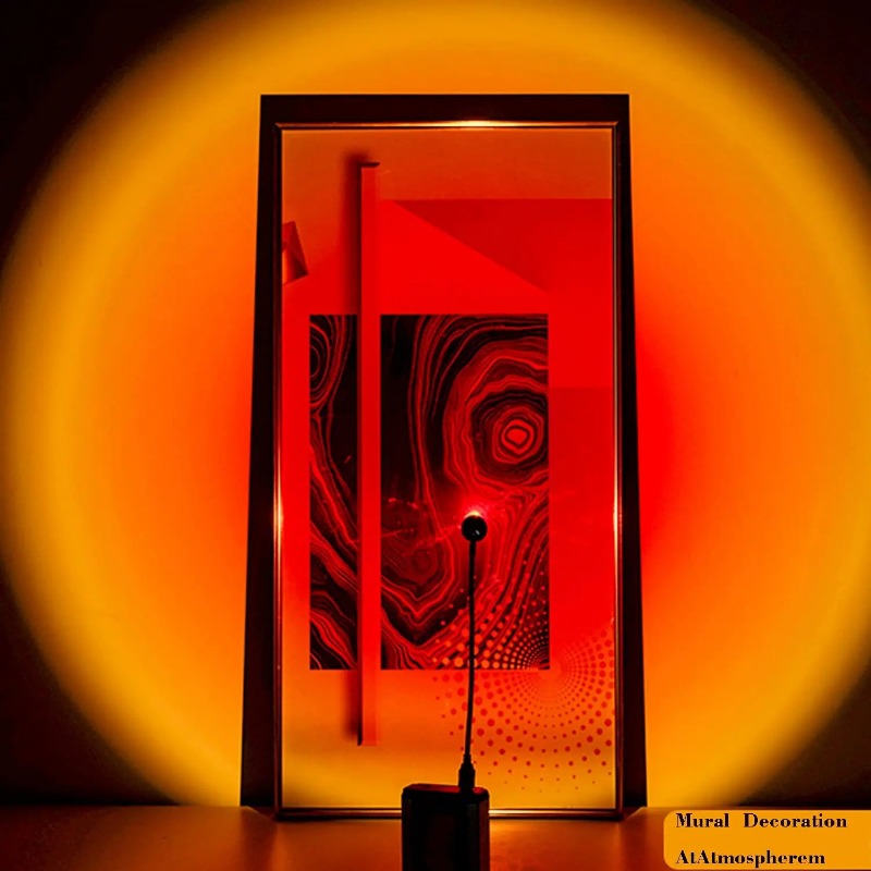 USB 일몰 프로젝션 램프 무지개 분위기 야간 조명 일 - Sunset Lamp Projection 리뷰 및 가격