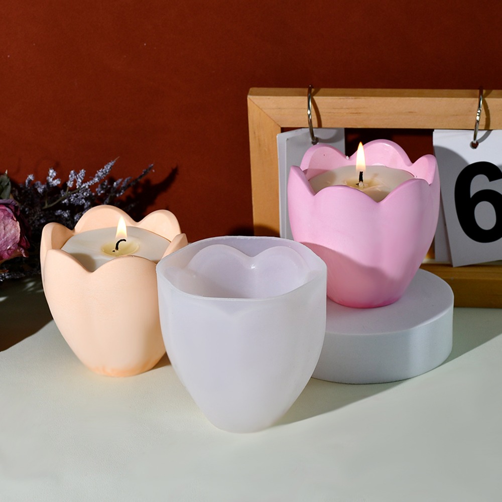 튤립 양초 거치대 실리콘 몰드, 꽃 송진 비누 상자 만 - Candle Holder Set 리뷰 및 가격