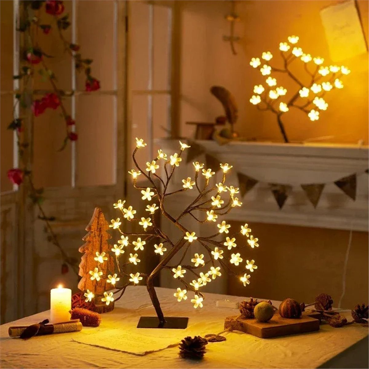 대폭 할인 LED 테이블 램프 벚꽃 데스크탑 룸 침실  - Decor Lighting Discount 리뷰 및 가격
