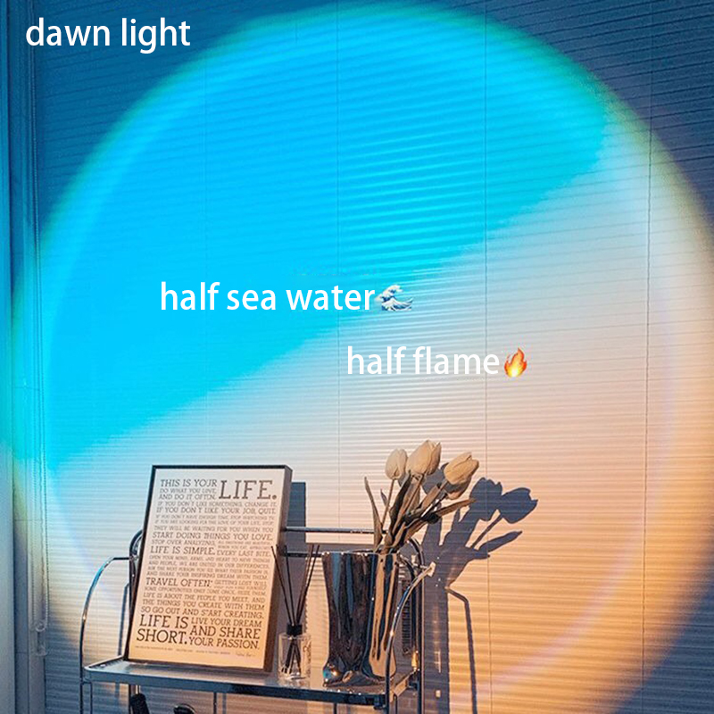 USB 충전식 책상 램프 해는 결코 떠나지 않는다 무지 - Sunset Lamp Projection 리뷰 및 가격