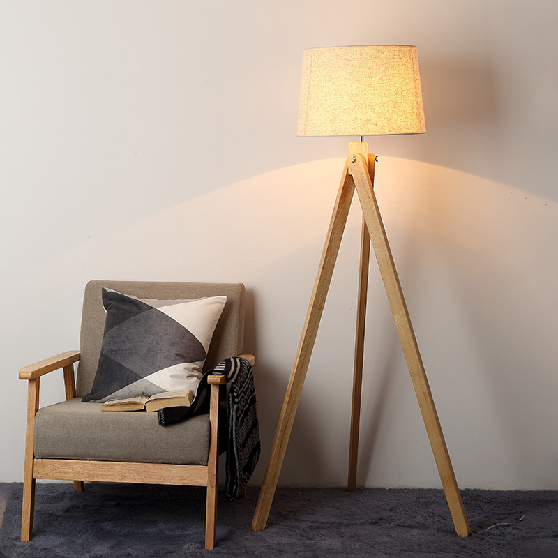 북유럽 나무 바닥 램프 나무 패브릭 전등 갓 삼각대 플 - Floor Lamp Tripod 리뷰 및 가격