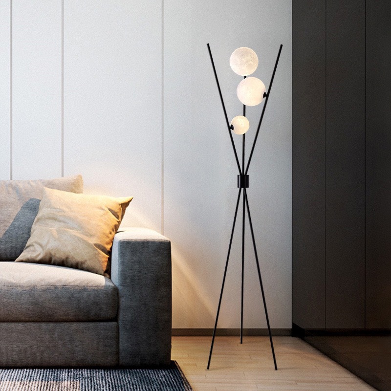 북유럽 모던 스타일 달 모양 플로어 램프 (거실 소파용 - Floor Lamp Tripod 리뷰 및 가격