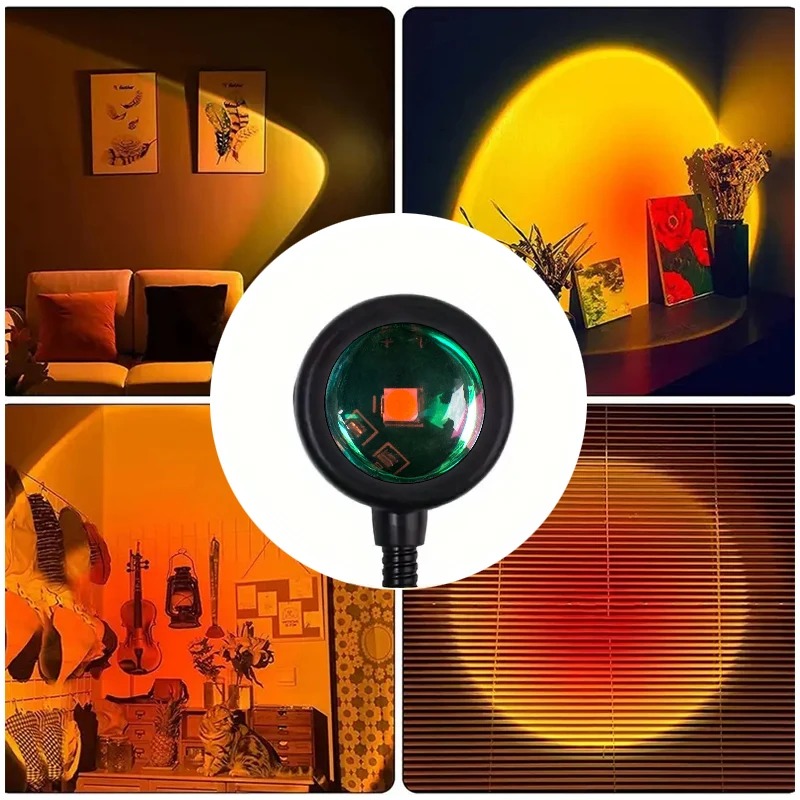 1pc 일몰 프로젝션 램프 USB 회전식 고품질 내구성 - Sunset Lamp Projection 리뷰 및 가격