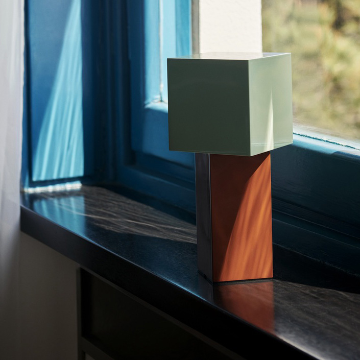 충전식 기하학적 금속 데스크 램프, 회전 가능한 갓,  - Geometric Lamp Shade 리뷰 및 가격