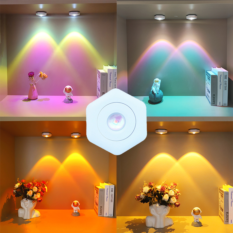 크리에이티브 육각 고양이 눈 캐비닛 아래 조명, 일몰  - Sunset Lamp Projection 리뷰 및 가격