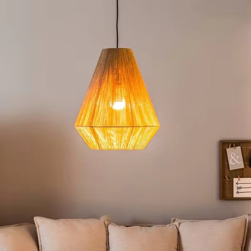 라탄 펜던트 조명 보헤미안 기하학적 디자인의 행잉 램프 - Geometric Lamp Shade 리뷰 및 가격