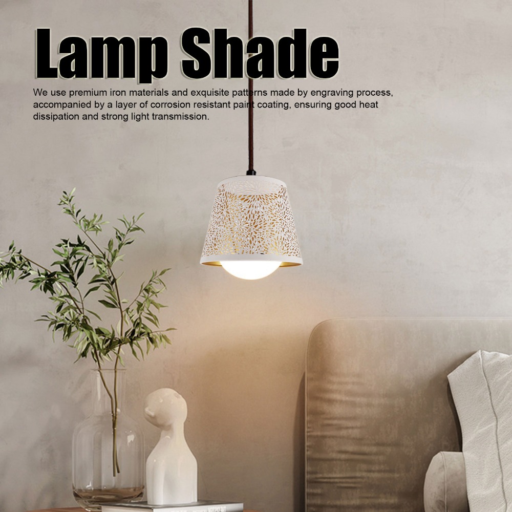 심플한 철제 램프쉐이드 기하학적 패턴 중간 크기 샹들리 - Geometric Lamp Shade 리뷰 및 가격