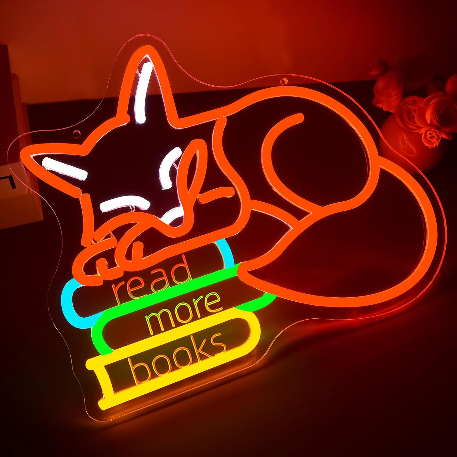 더 많은 책 읽기 네온사인 룸 데코 USB 전원 LED - Lighting Decor And More 리뷰 및 가격