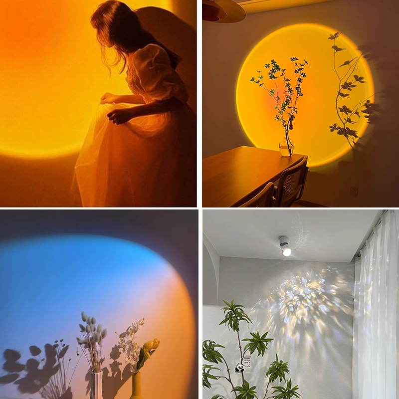 현대적인 LED 선셋 램프, 각도 조절 가능, 천장 조 - Sunset Lamp Projection 리뷰 및 가격