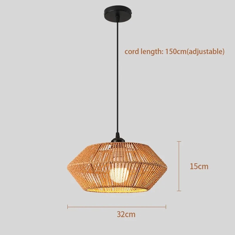 보헤미안 라탄 짜임 펜던트 조명 기하학적 육각형 위커  - Geometric Lamp Shade 리뷰 및 가격