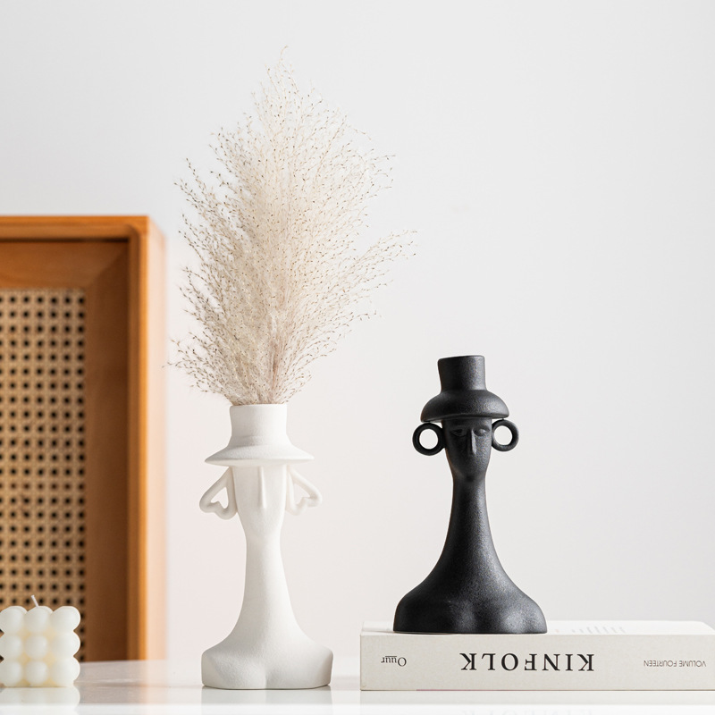 라이트 럭셔리 인체 모양 세라믹 꽃병, 창의적인 드라이 - Home Decor Lighting Wholesale 리뷰 및 가격