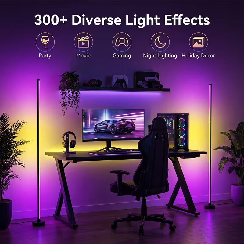 RGBIC LED 코너 플로어 램프, 앱 원격 제어,  - Floor Lamp Tripod 리뷰 및 가격
