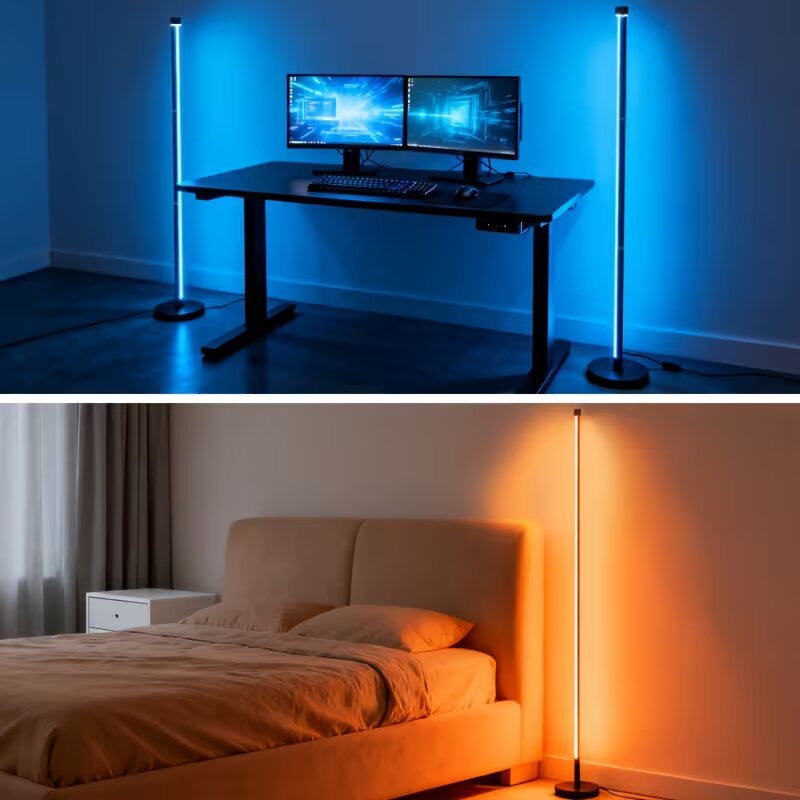 RGBIC LED 코너 플로어 램프, 앱 원격 제어,  - Floor Lamp Tripod 리뷰 및 가격